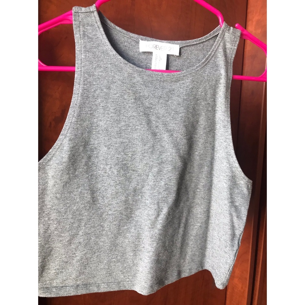 Forever 21 grey crop top